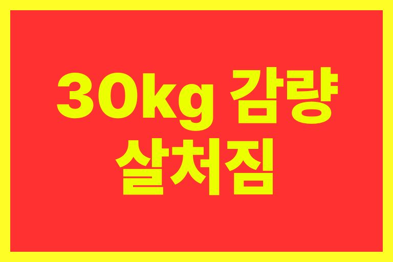 30kg 감량 살처짐