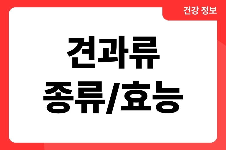 견과류 종류 효능