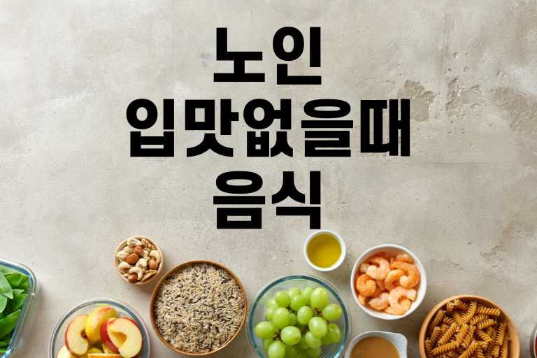 노인 입맛 없을때 음식
