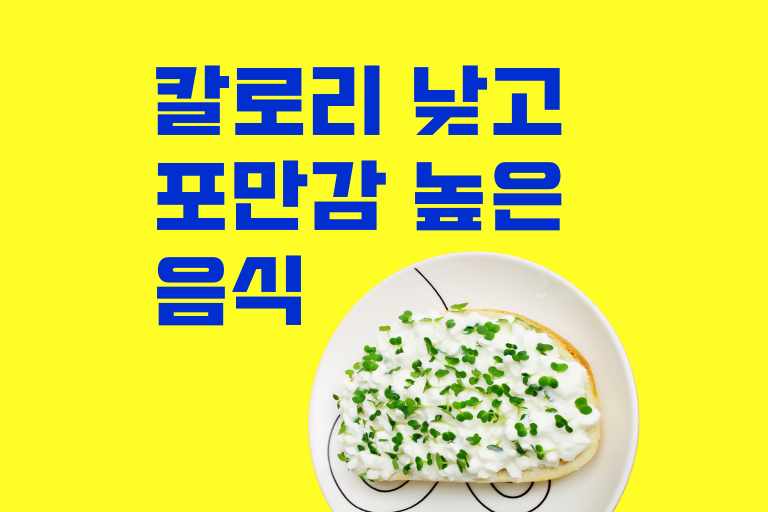 칼로리 낮고 포만감 높은 음식