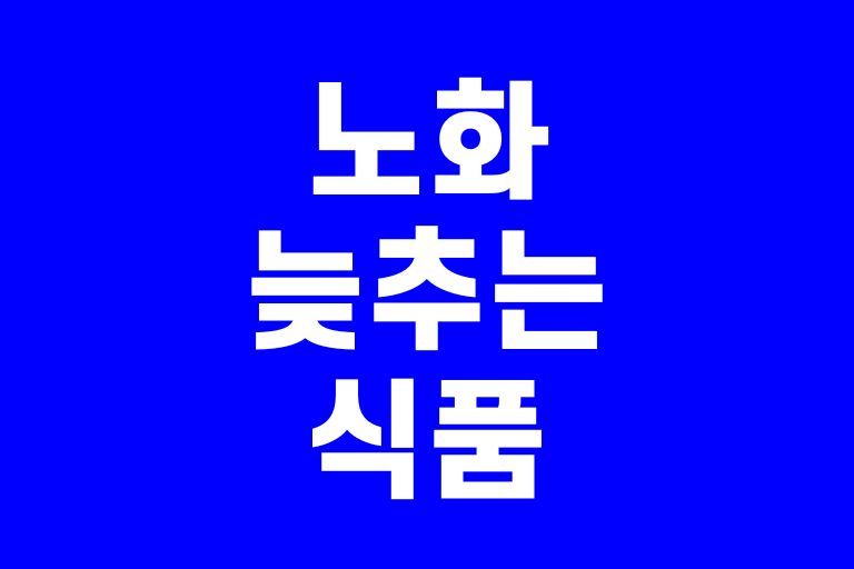 노화 늦추는 식품